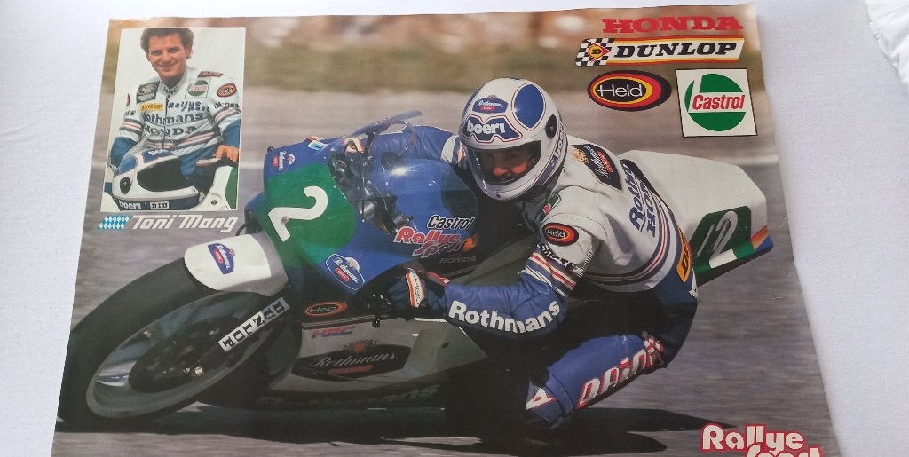 Poster Honda, Verzamelen, Gebruikt, Rechthoekig Liggend, Ophalen of Verzenden, Sport