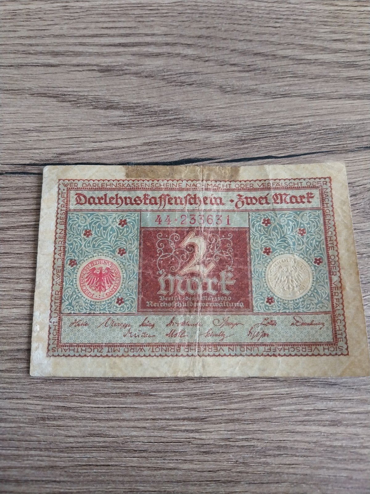Historisch Duits 2 Mark biljet uit 1920, Ophalen of Verzenden