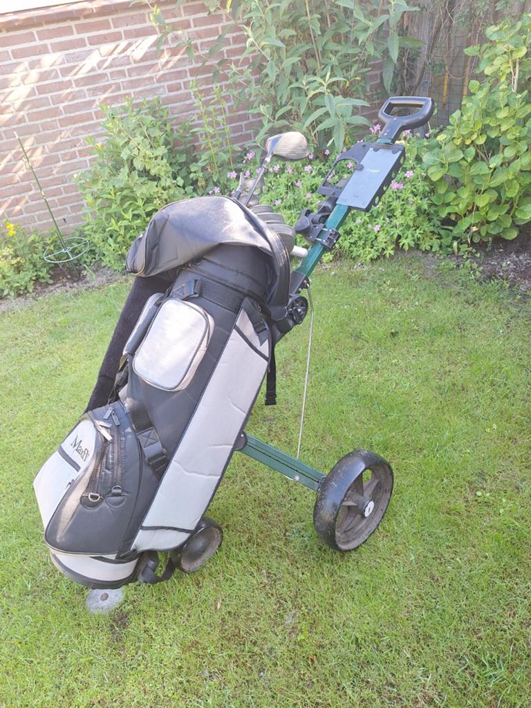 Heren golfset Acer compleet met golftrolley, Ophalen, Gebruikt, Set