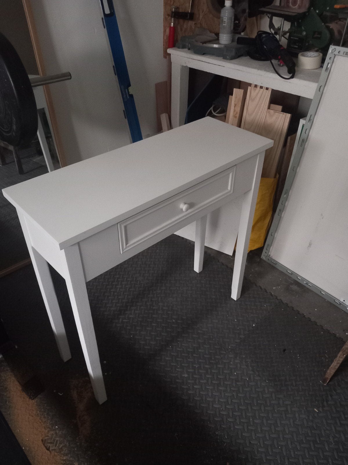 Make up tafel met lade., Ophalen, Wit, Hout