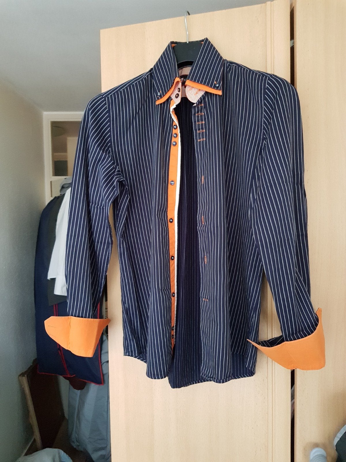 7camicie overhemd, Blauw, Zo goed als nieuw, 7camicie, Halswijdte 39/40 (M)