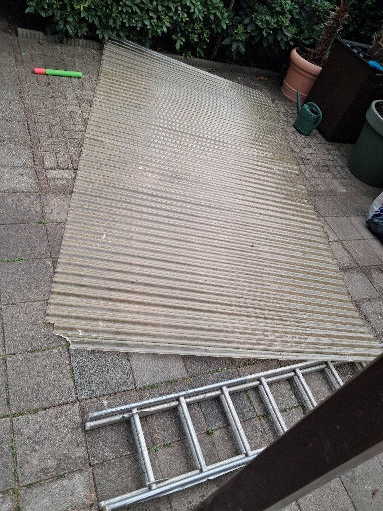 Gratis golfplaat dak ophalen, Ophalen, Kunststof, Gebruikt, Overige kleuren
