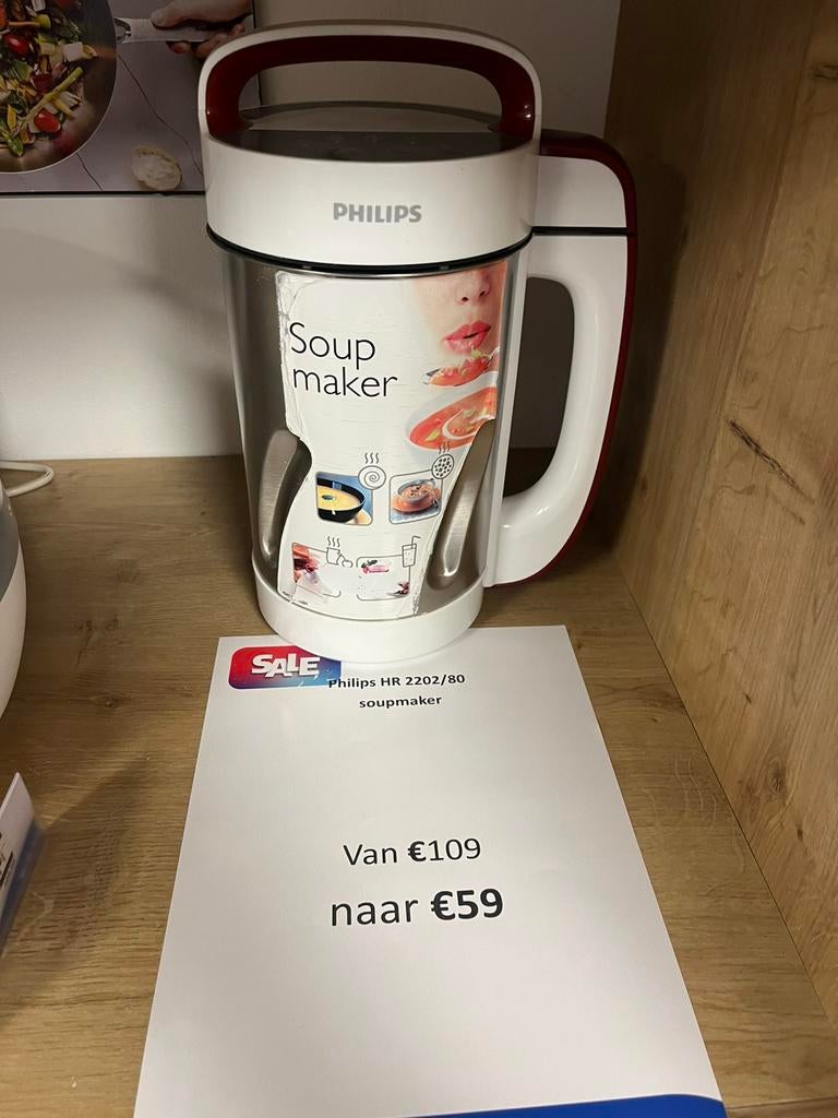 Philips soupmaker, Witgoed en Apparatuur, Keukenmixers, Ophalen of Verzenden, Zo goed als nieuw, 3 snelheden of meer
