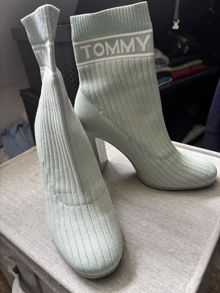 Tommy Jeans soklaarzen met hak -  Nieuw!, Lage of Enkellaarzen, Ophalen of Verzenden, Zo goed als nieuw, Groen