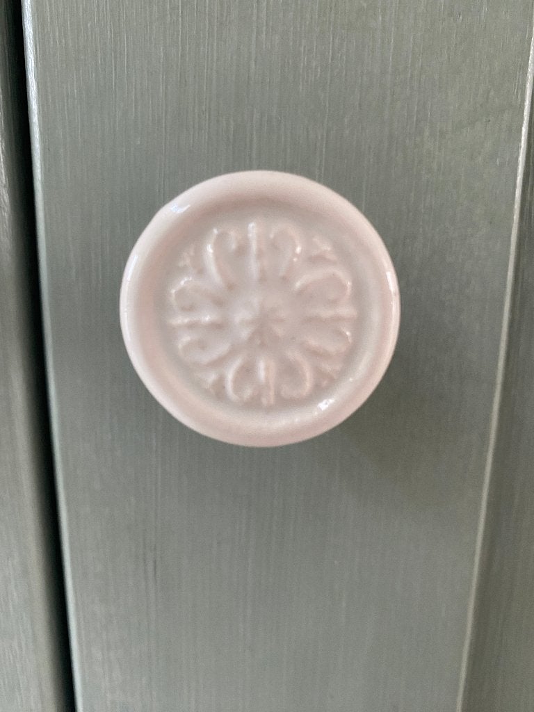 Witte ronde vintage deurknoppen/ladeknoppen 6x, Ophalen of Verzenden, Nieuw, Overige materialen, Overige typen