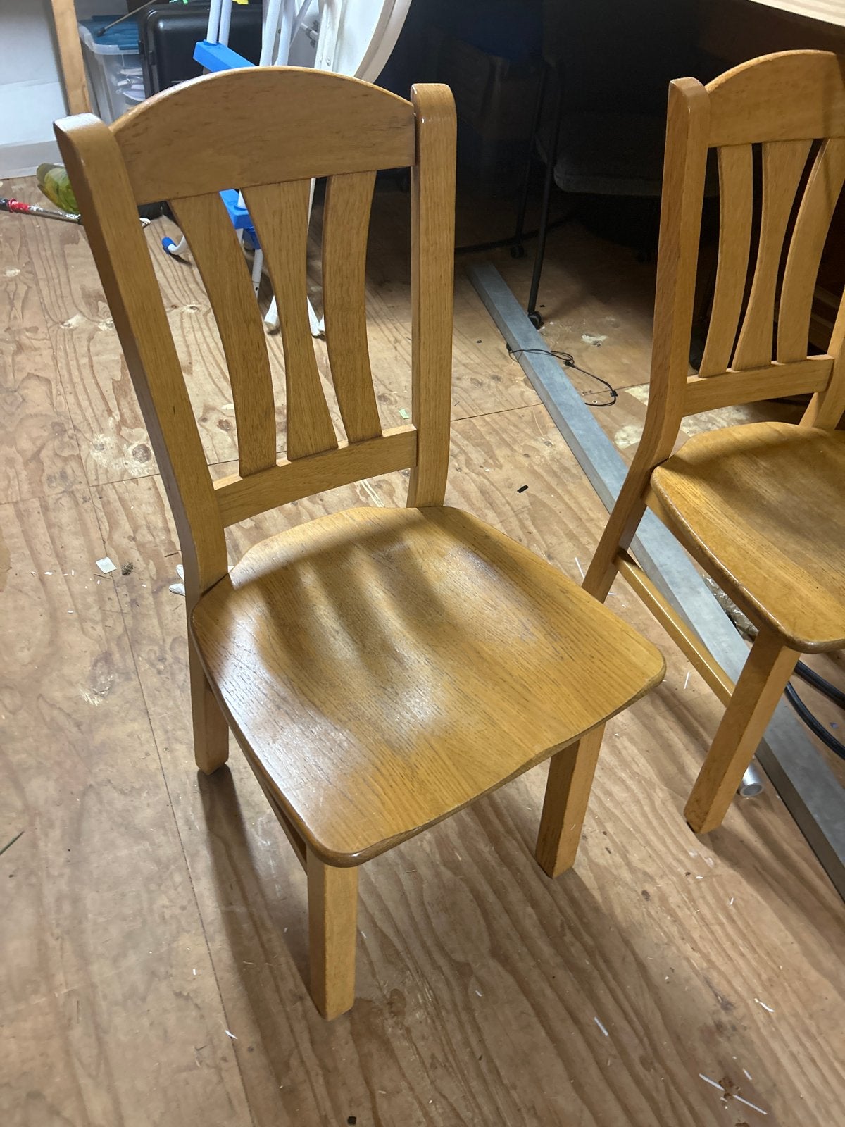 6 houten stoelen - comfortabel en stevig, Ophalen, Gebruikt, Bruin, Vijf, Zes of meer stoelen