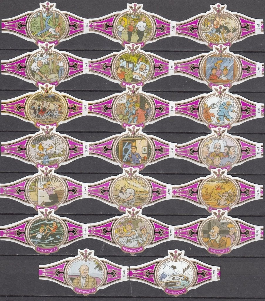Sigarenbandjes van Suske en Wiske Het Witte Wief, Wa. SW1-20, Ophalen of Verzenden, Nieuw, Sigarenbandjes