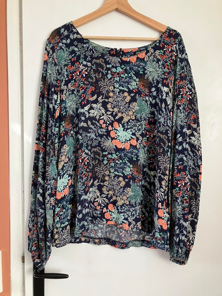 Vrolijk voorjaar bloesje viscose 42, Kleding | Dames, Ophalen of Verzenden, Zo goed als nieuw, Maat 42/44 (L), Groen