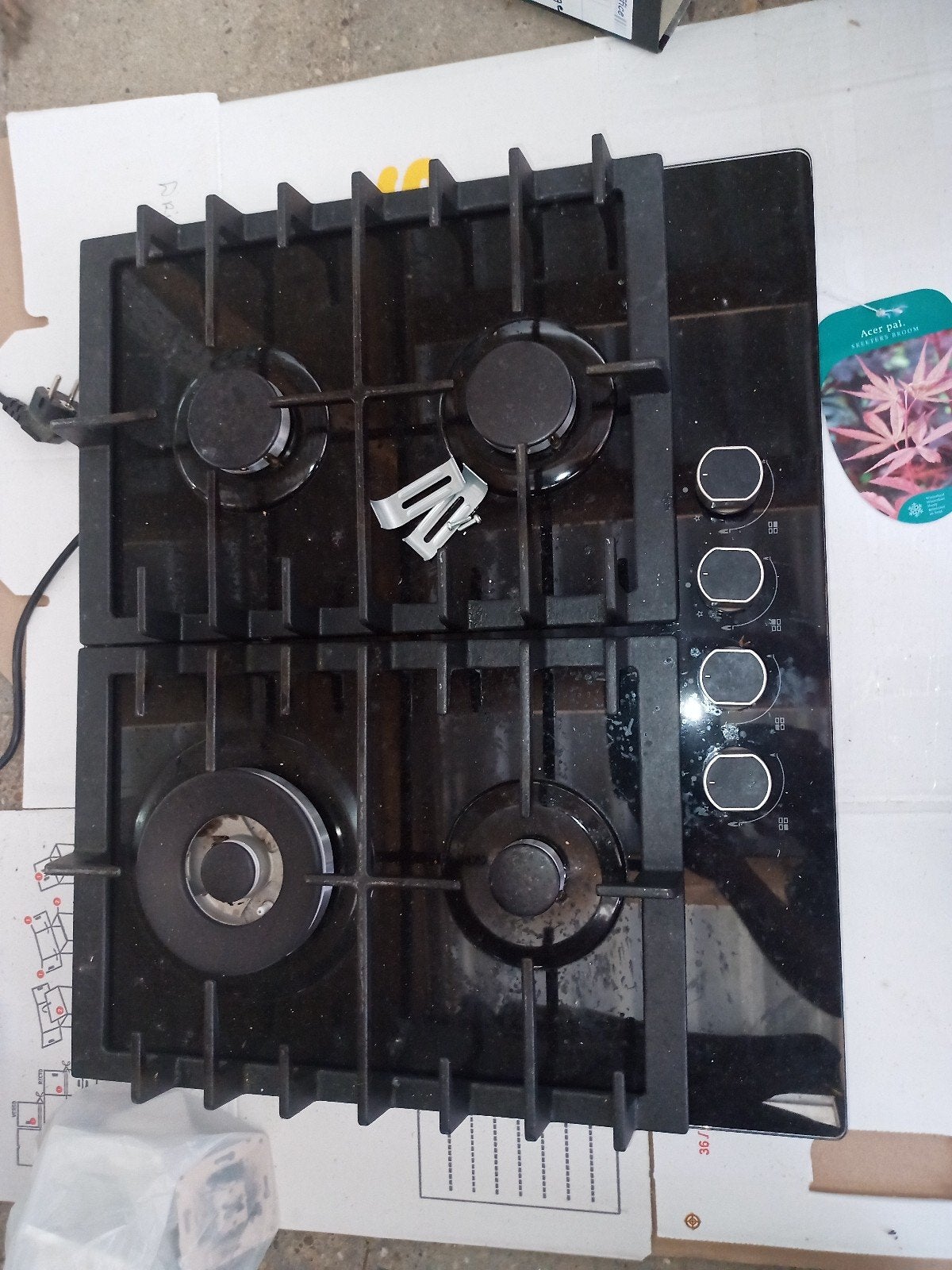 Exquisit EGK657STGB Inbouw Gaskookplaat - 4 branders, Ophalen