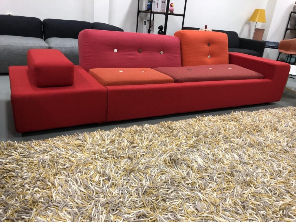 Vitra Polder Sofa XL Bank Rood Stof, Huis en Inrichting, Niet ingevuld, Zo goed als nieuw, Niet ingevuld, Niet ingevuld