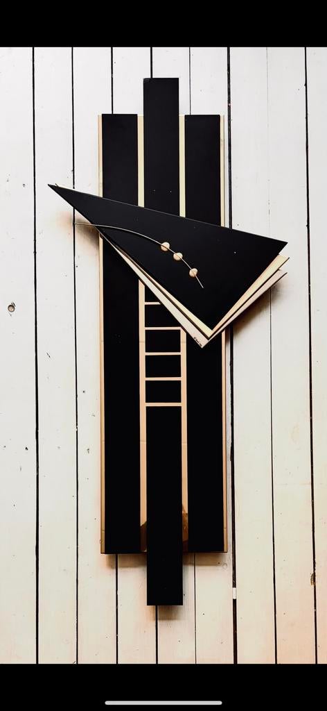 Curtis Jere 1985 groot abstract metalen wandrelief, Antiek en Kunst, Ophalen