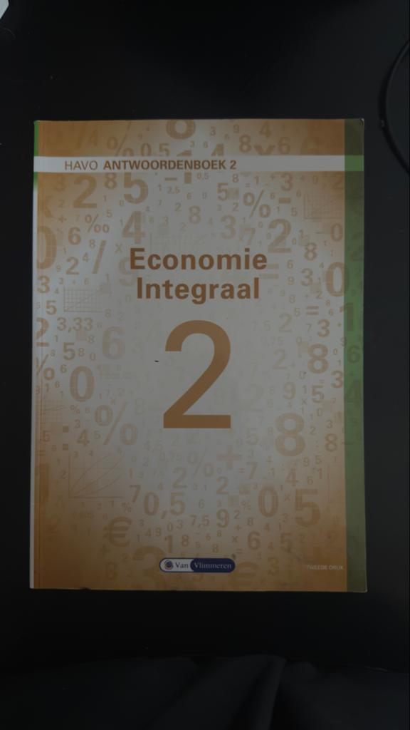 HAVO Antwoordenboek 2 Economie Integraal, Ophalen of Verzenden, Gamma, Zo goed als nieuw, HBO