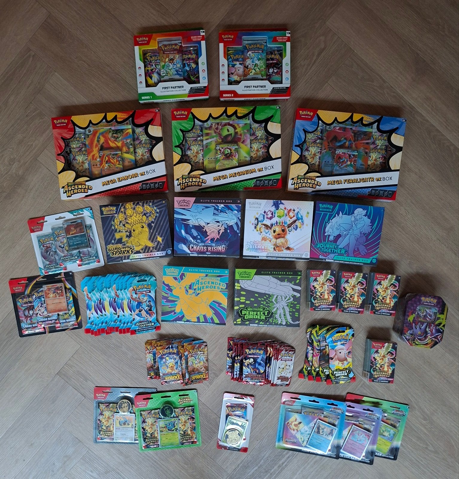 Prive collectie pokemon ascended prismatic destined etc., Ophalen of Verzenden, Nieuw, Overige typen