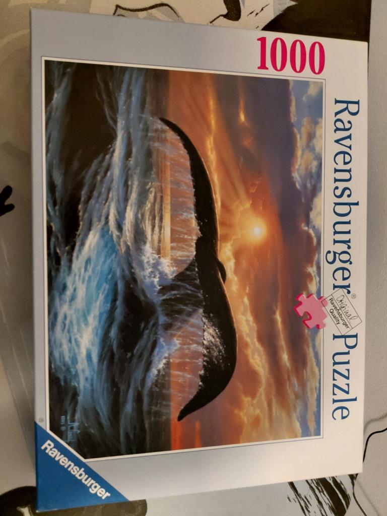 Ravensburger puzzel 1000 stukjes walvisstaart, Ophalen of Verzenden, 500 t/m 1500 stukjes, Zo goed als nieuw