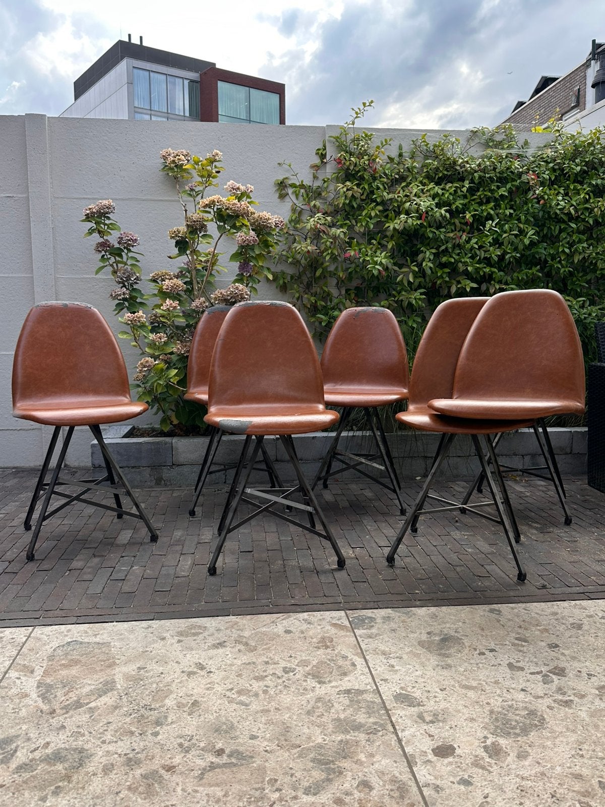 Spoinq stoelen 6x + extra kuipje, Ophalen, Zo goed als nieuw, Vijf, Zes of meer stoelen