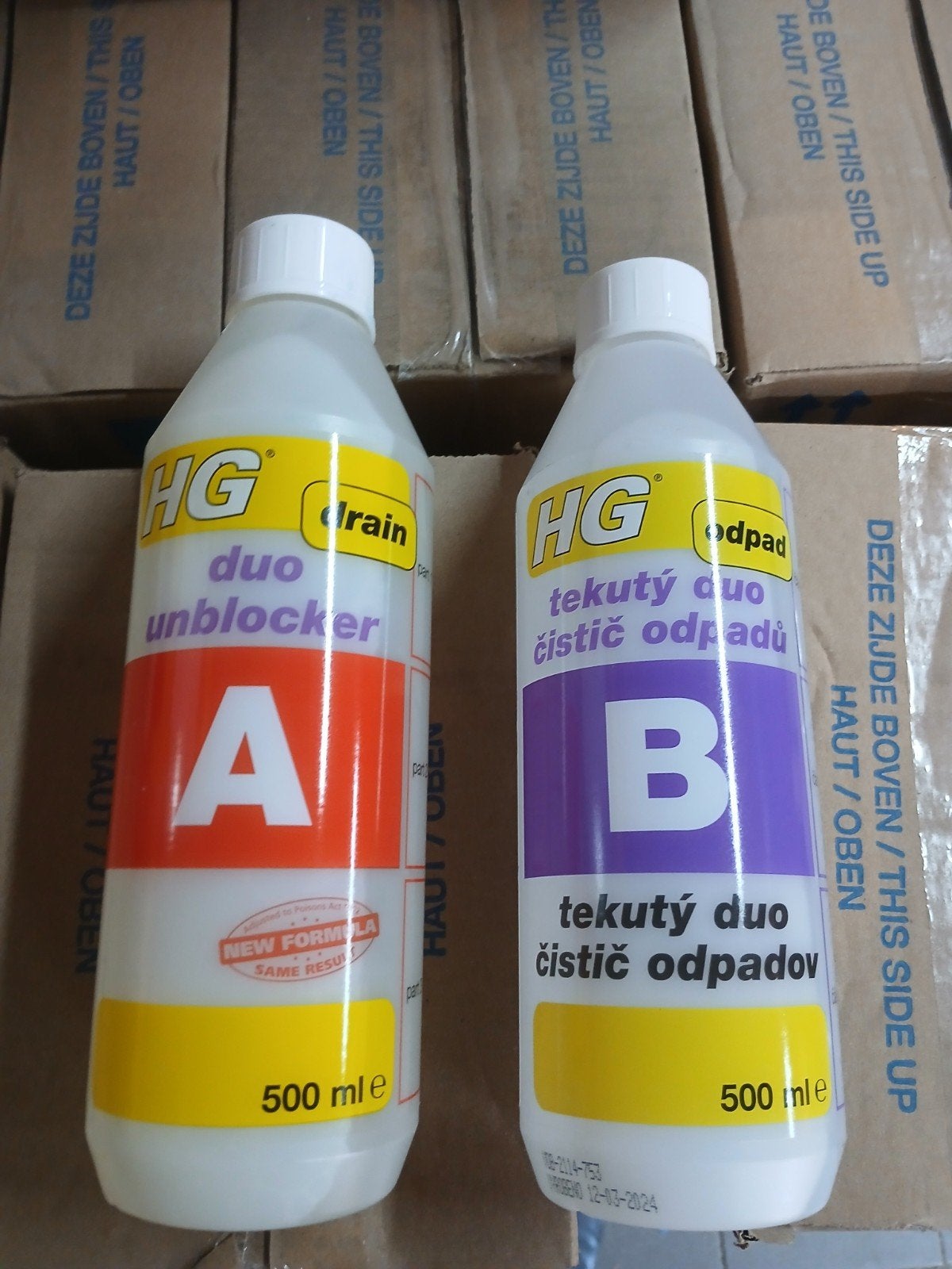 partij hg Duo Ontstopper A+B  500ml buitenlandse verpakking, Ophalen of Verzenden, Nieuw