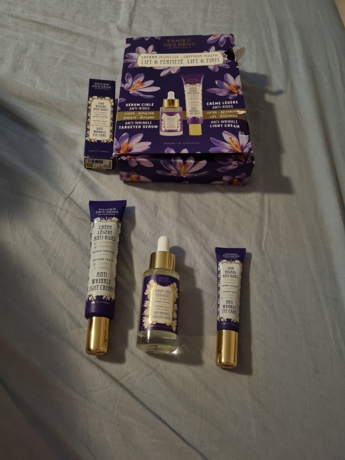 Panier des Sens Saffron Youth Lift & Firm Anti-Rimpel Set, Ophalen of Verzenden, Zo goed als nieuw, Ogen, Verzorging