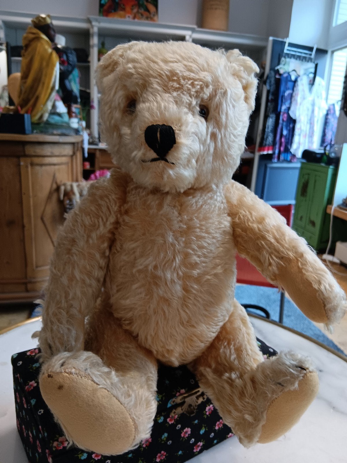 Oude Steiff Teddy, Antiek en Kunst, Verzenden