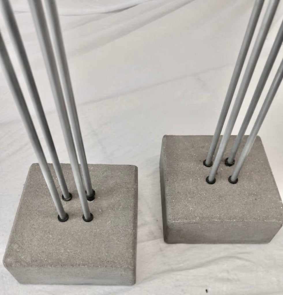 Aparte JUTIS concrete speakers STANDS ~ Vintage, Audio, Tv en Foto, Luidsprekers, Ophalen, Zo goed als nieuw, 150 watt of meer