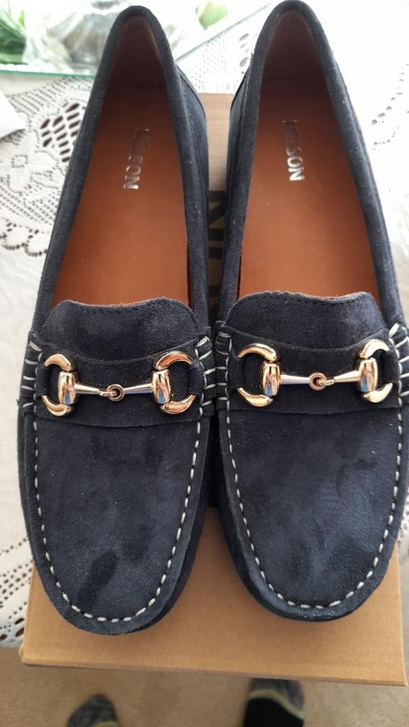 Splinternieuwe dames instappers. Maat 39 donkerblauw., Blauw, Instappers, Nieuw, Ophalen of Verzenden
