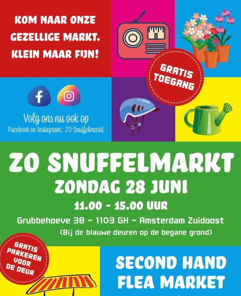 ZO Snuffelmarkt Bijlmer Amsterdam Rommelmarkt Vintage, Ophalen, Gebruikt