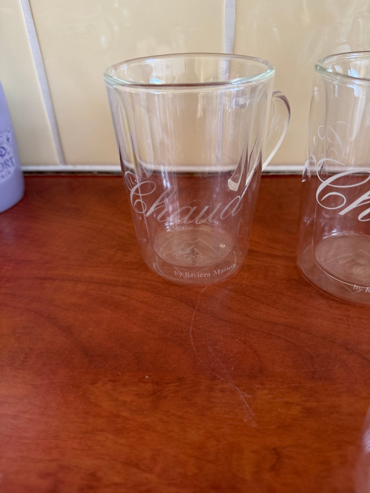 5 Riviera Maison koffieglazen - dubbelwandig 'Chaud', Ophalen of Verzenden, Zo goed als nieuw, Glas, Riviera Maison