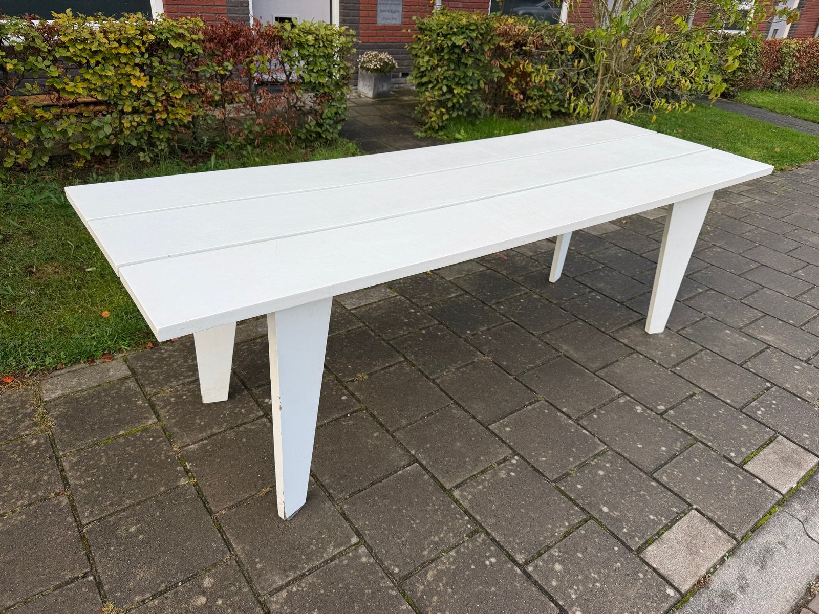 Witte kunststoffen tuintafel - Gebruikt, Ophalen, Gebruikt, Rechthoekig, Kunststof