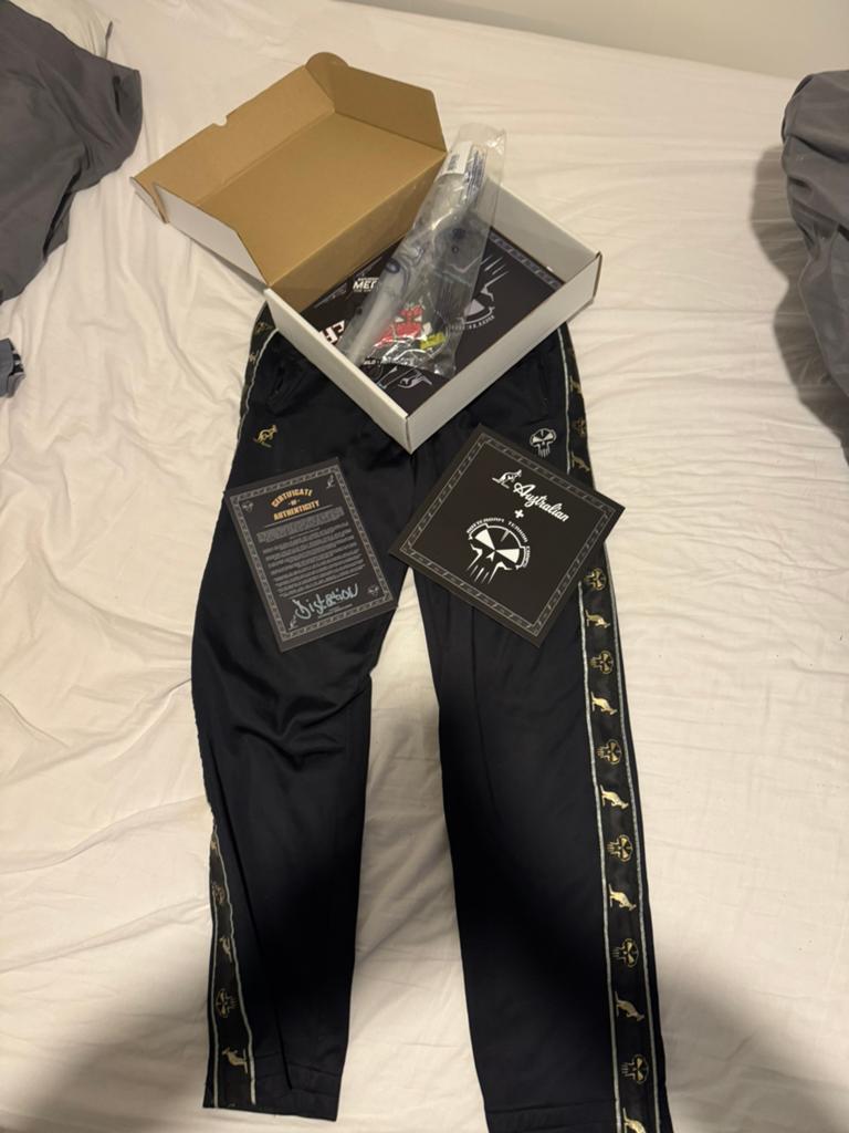 Australian x rotterdam terror corps broek, Kleding | Heren, Ophalen of Verzenden, Zo goed als nieuw, Maat 48/50 (M), Zwart