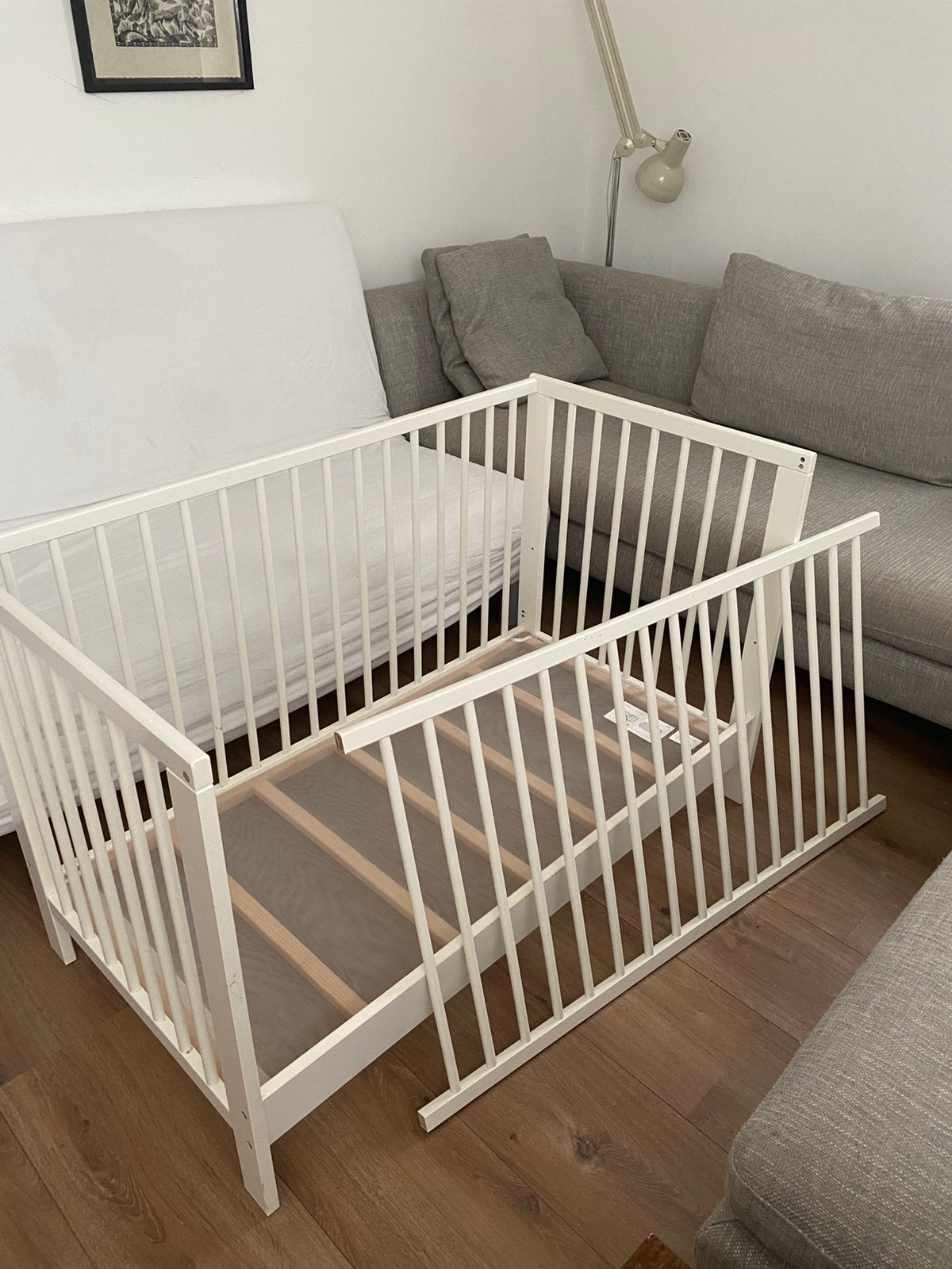 Ikea Gulliver babybedje / peuterbedje / meegroeibedje, Ophalen, Zo goed als nieuw, Ledikant