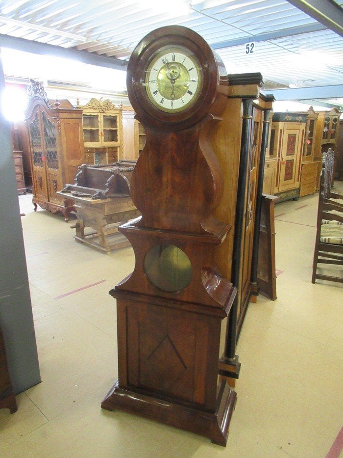 Oer 09094 ANTIEKE mahonie Biedermeier klok "Groebzig 1835", Ophalen