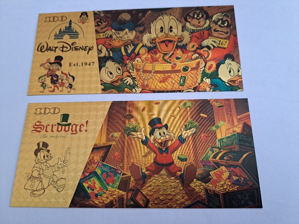 GOUDFOLIE BILJET - WALT DISNEY - DAGOBERT DUCK -ETC, Verzenden, Donald Duck, Nieuw, Overige typen