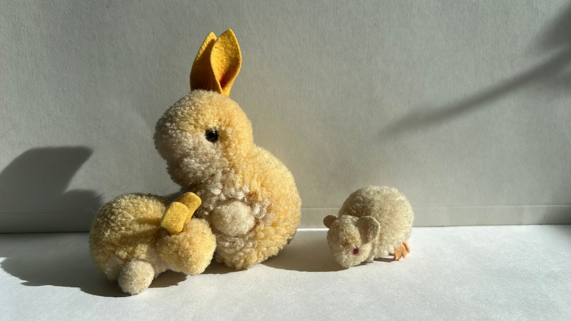 3 Steiff wolminiaturen (met beperkingen), Ophalen of Verzenden, Gebruikt, Stoffen beer, Steiff