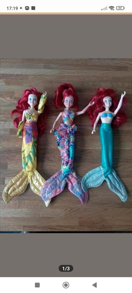 Ariel de kleine zeemeermin barbie poppen, Ophalen of Verzenden, Barbie