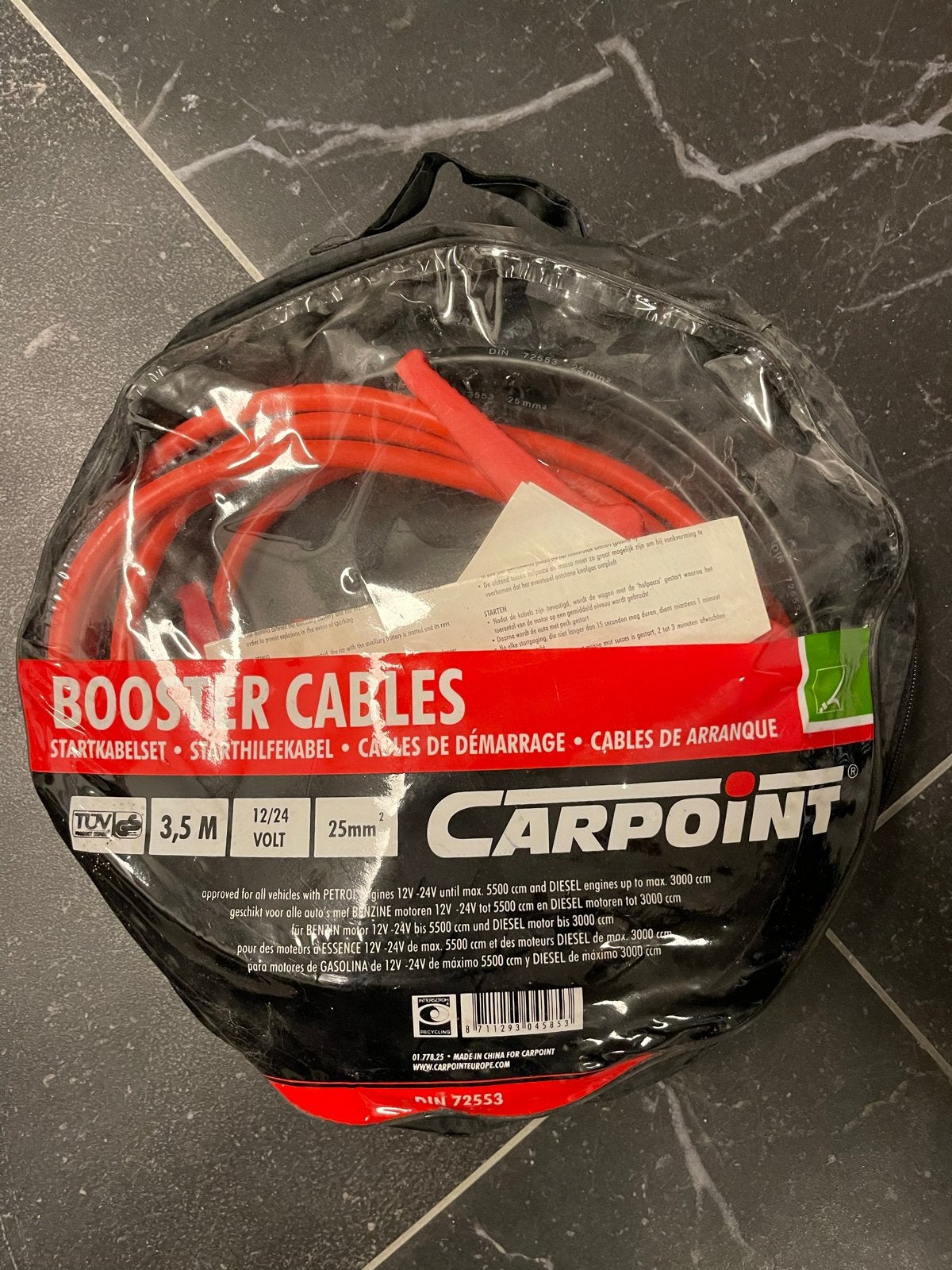 Carpoint Startkabels 3.5M 12/24V 25mm², Ophalen, Nieuw
