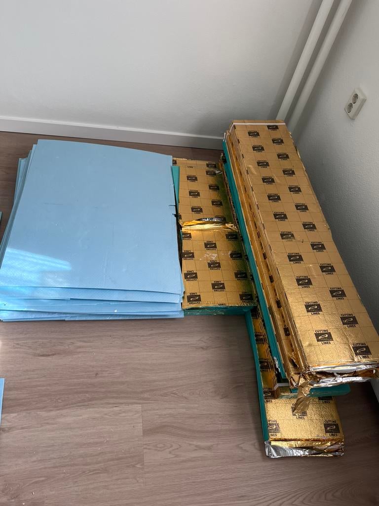 Ondervloer voor laminaat, ongeveer 40m2, Ophalen, Overige materialen, 30 cm of meer, Overige typen