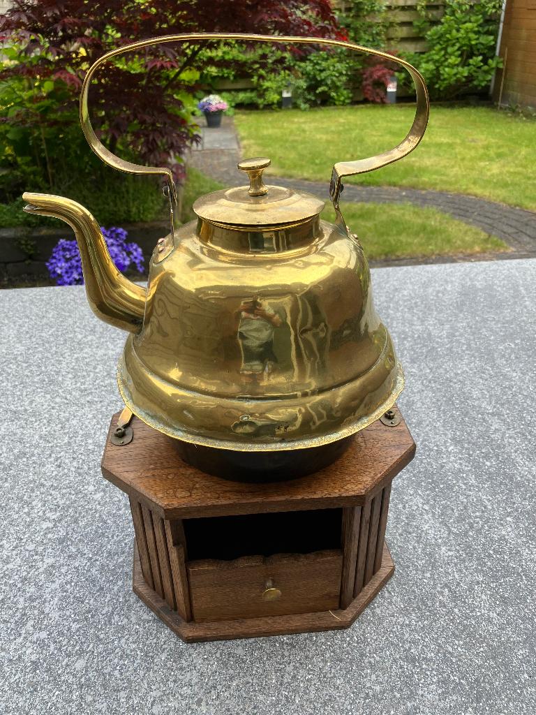 Koperen ketel met stoof, Antiek en Kunst, Antiek | Koper en Brons, Ophalen, Koper