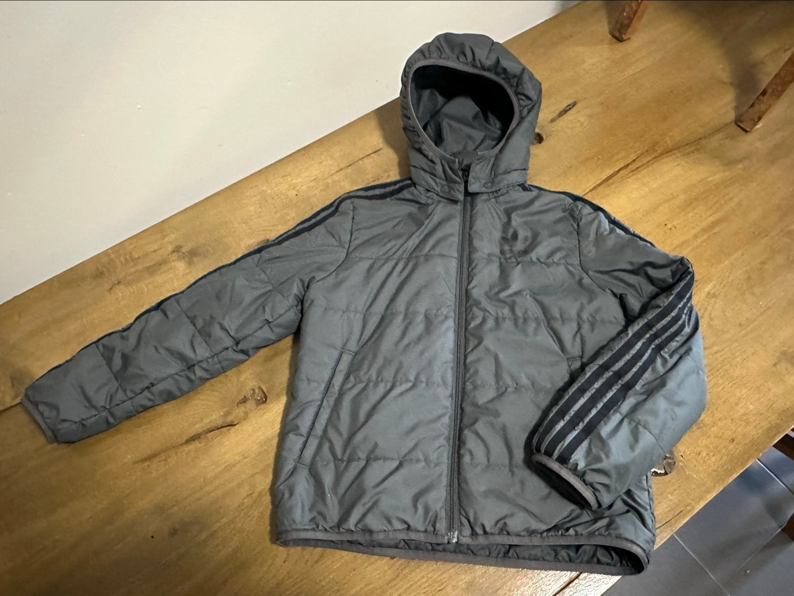 Adidas Originals gewatteerde jas - Grijs - 146 (10-11 jaar), Ophalen, Gebruikt, Jongen of Meisje, Jas