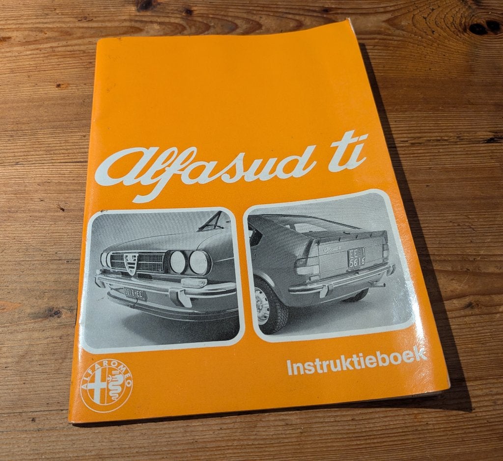 instructieboek Alfasud ti, Onbekend, Alfa Romeo, Ophalen of Verzenden, Zo goed als nieuw
