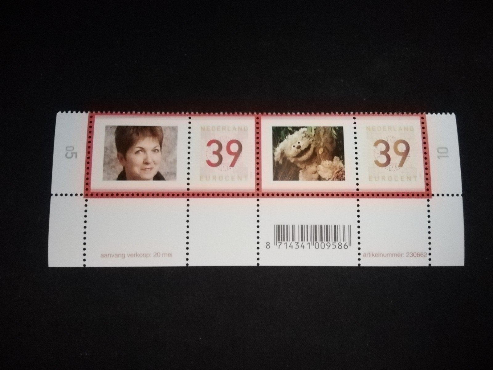 41 NEDERLAND STROOK HOEKZEGELS POSTFRIS ZONDER PLAKKER, Ophalen of Verzenden, Na 1940, Postfris