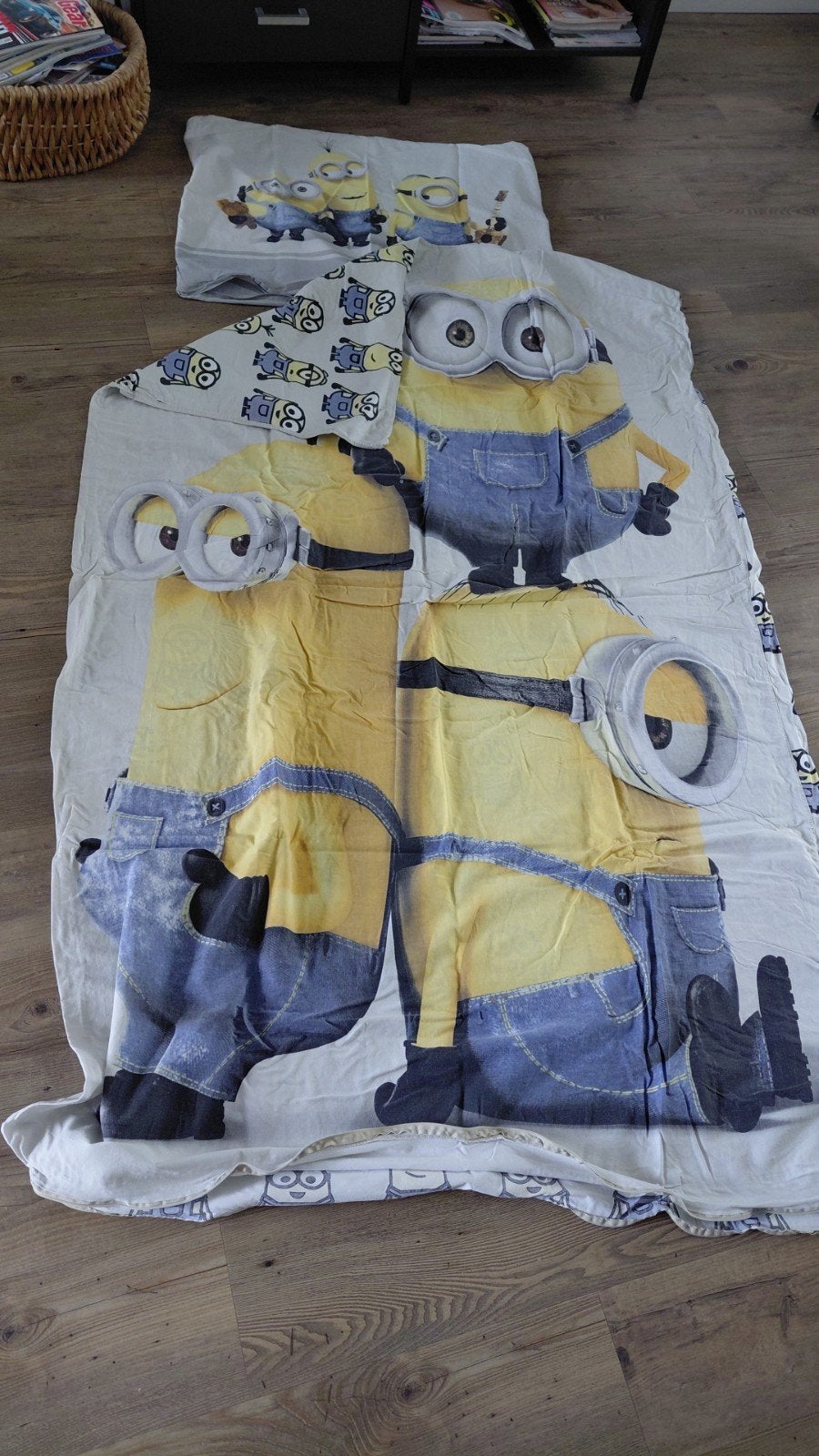 Minions dekbedovertrek 1 persoons, Gebruikt, Overige merken, Jongetje of Meisje, Ophalen of Verzenden