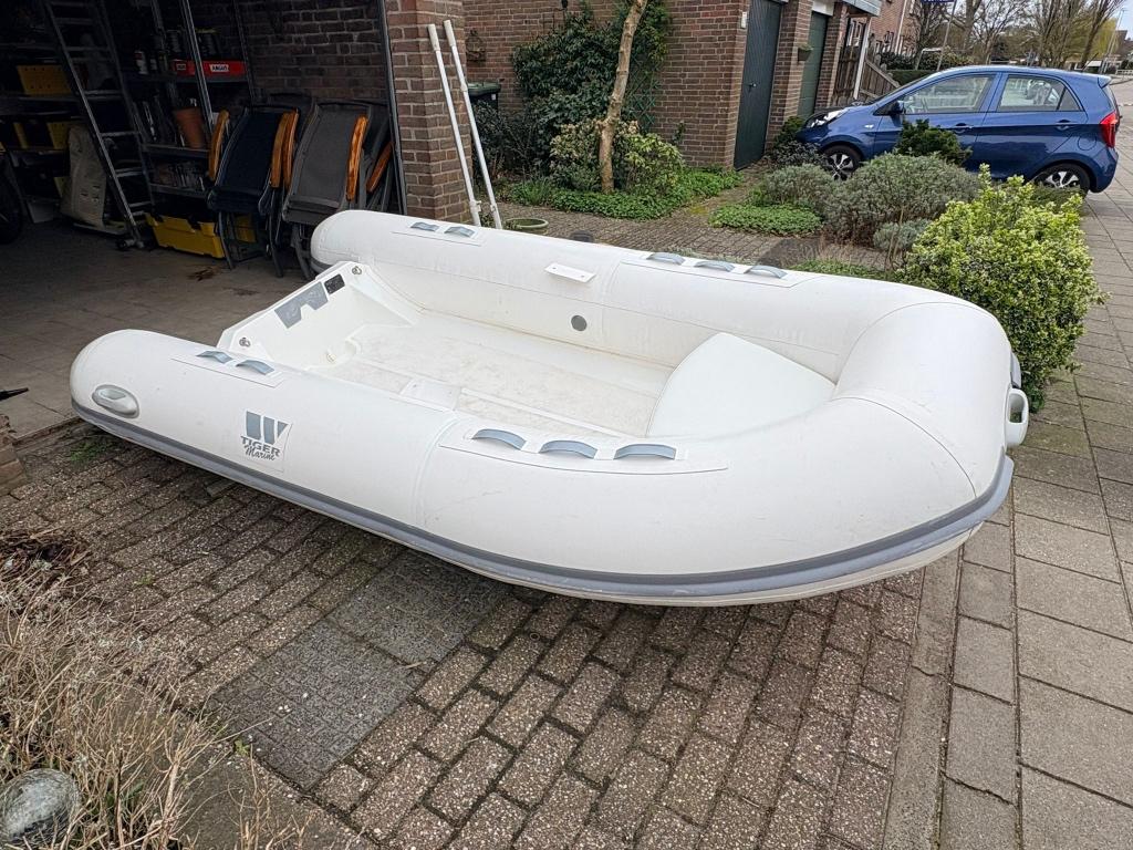 Mooie, weinig gebruikte Polyester rib 310, Watersport en Boten, Rubberboten, Gebruikt, Benzine, Minder dan 70 pk, Overige materialen
