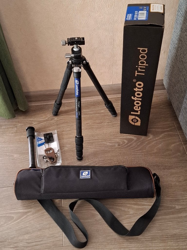 Camera statief Leo foto RF - 224C + LH - 25 NIEUWSTAAT, Ophalen, Zo goed als nieuw, 150 tot 175 cm, Driepoot