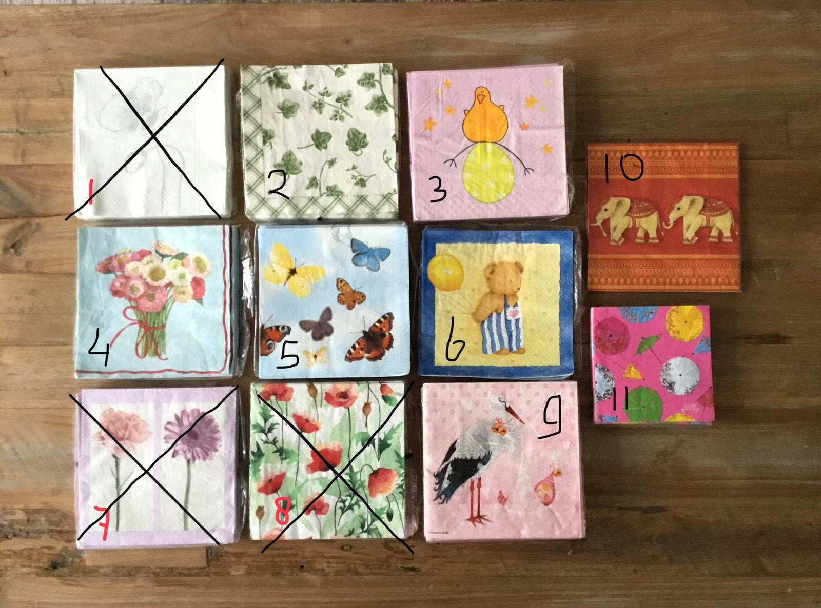 Papieren servetten voor decoupage., Hobby en Vrije tijd, Ophalen of Verzenden, Nieuw