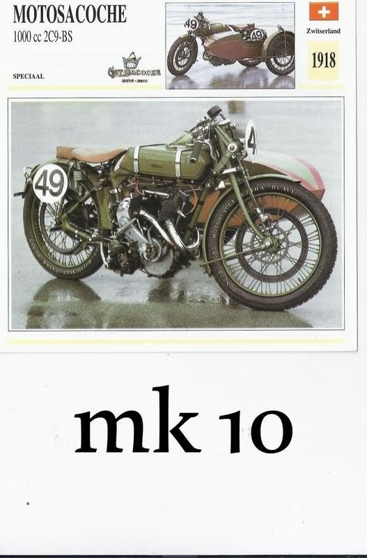 Mk10 motorkaart motosacoche 1000 cc 2c9-bs, Ophalen of Verzenden, Zo goed als nieuw, Motoren