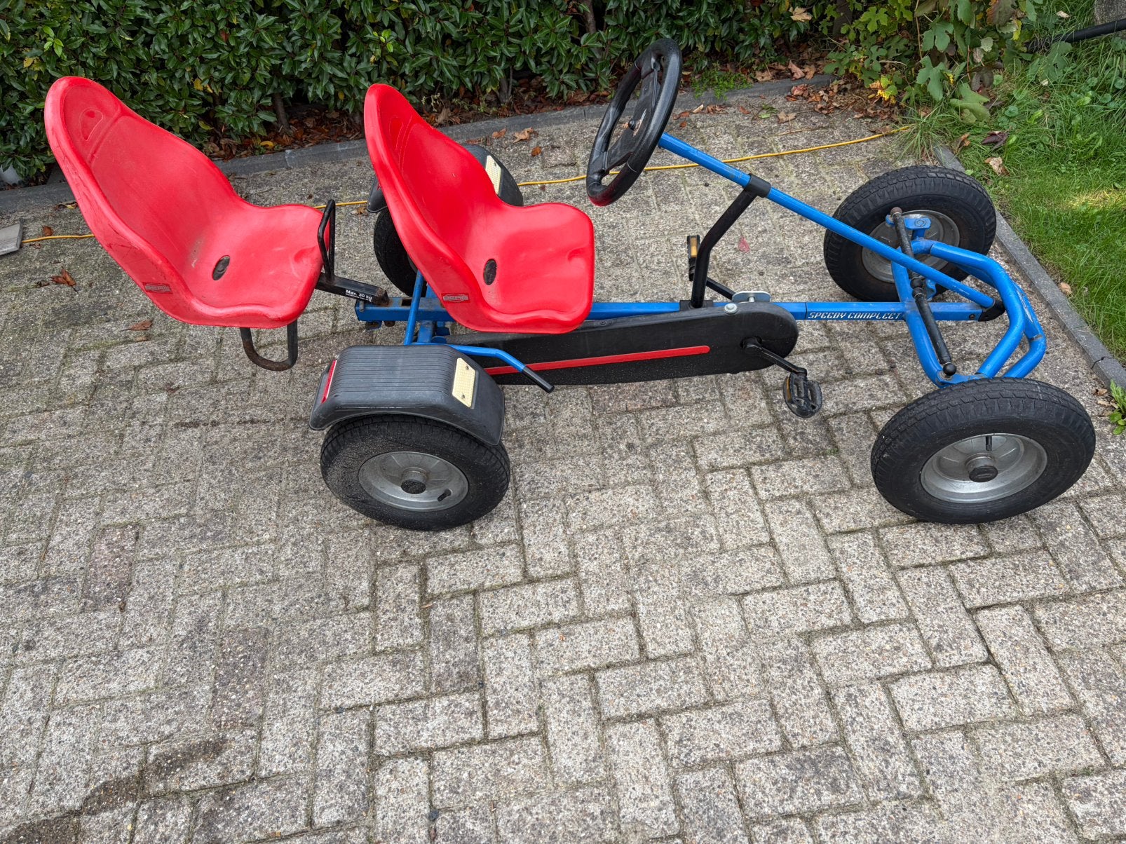 Berg skelter met achterzitje