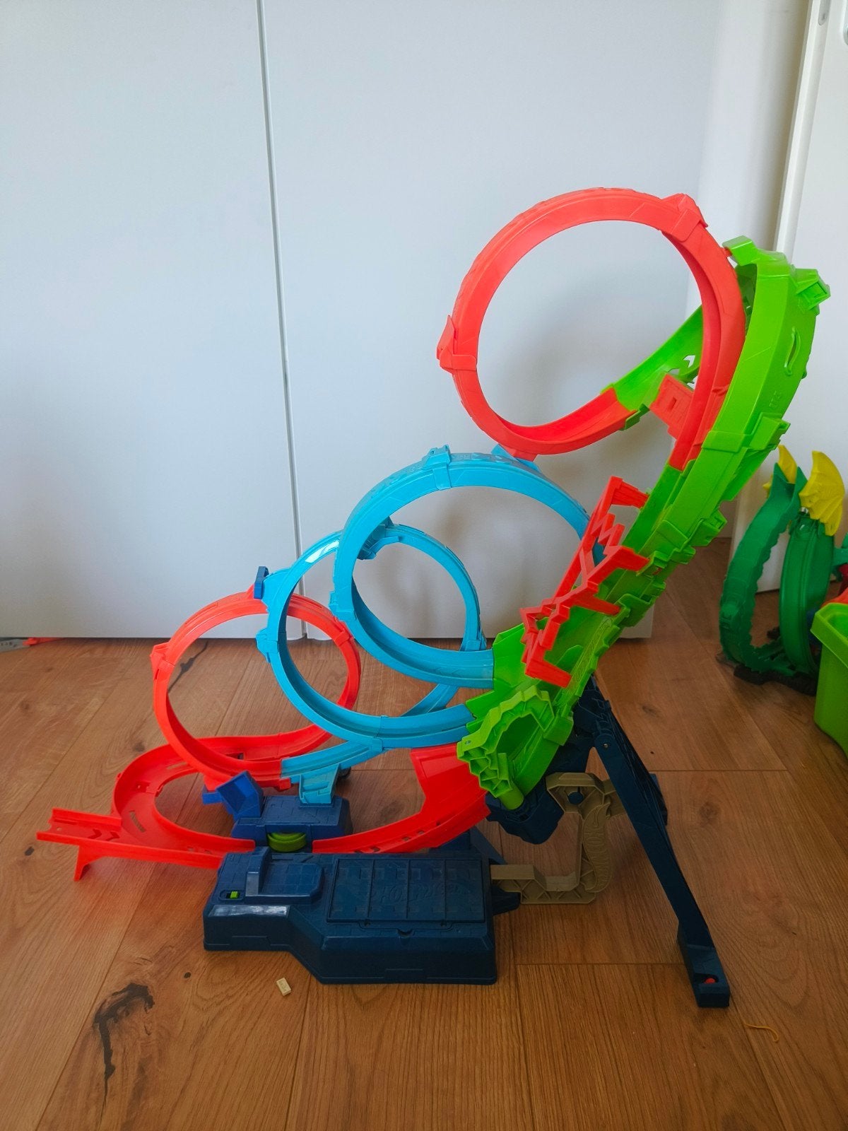 Hot Wheels Racebaan met Looping en Lanceerder, Ophalen of Verzenden, Hot Wheels, Racebaan, Gebruikt