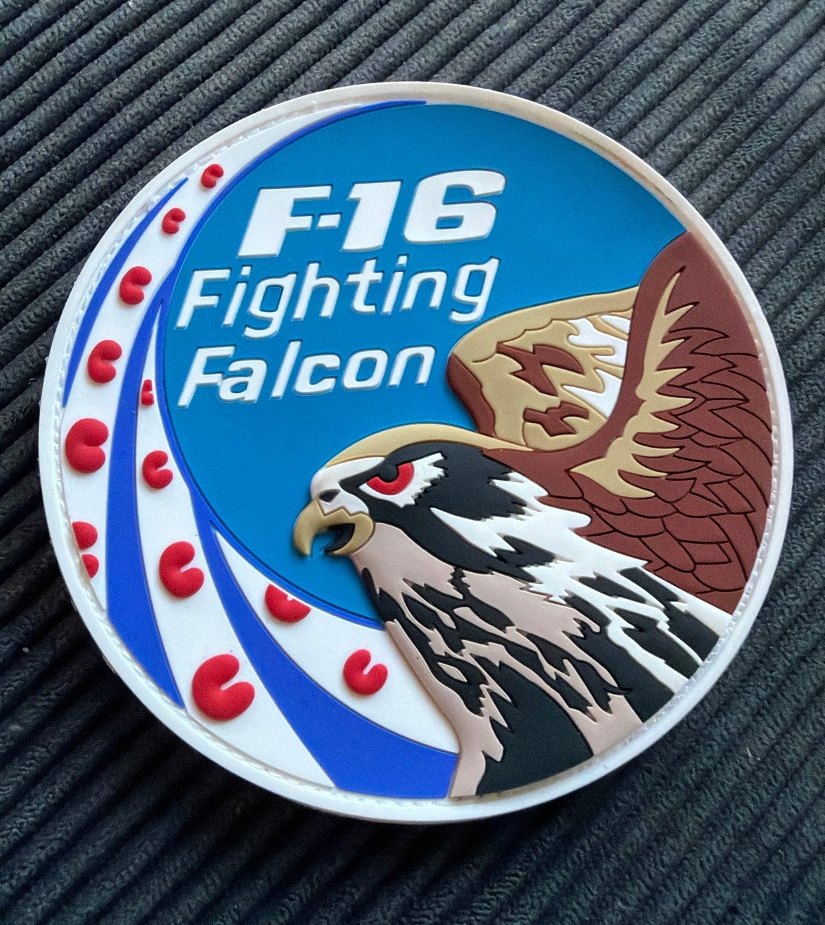 F-16 Fighting Falcon Patch pvc friese vlag 322 en 323 sqn, Ophalen of Verzenden, Luchtmacht, Nederland, Embleem of Badge