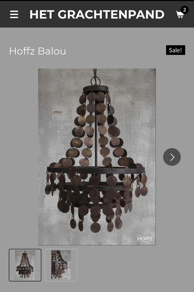 Balou hanglamp kroonluchter hoffz! Sale nieuw in de doos!, Huis en Inrichting, Ophalen of Verzenden, Nieuw, Landelijk