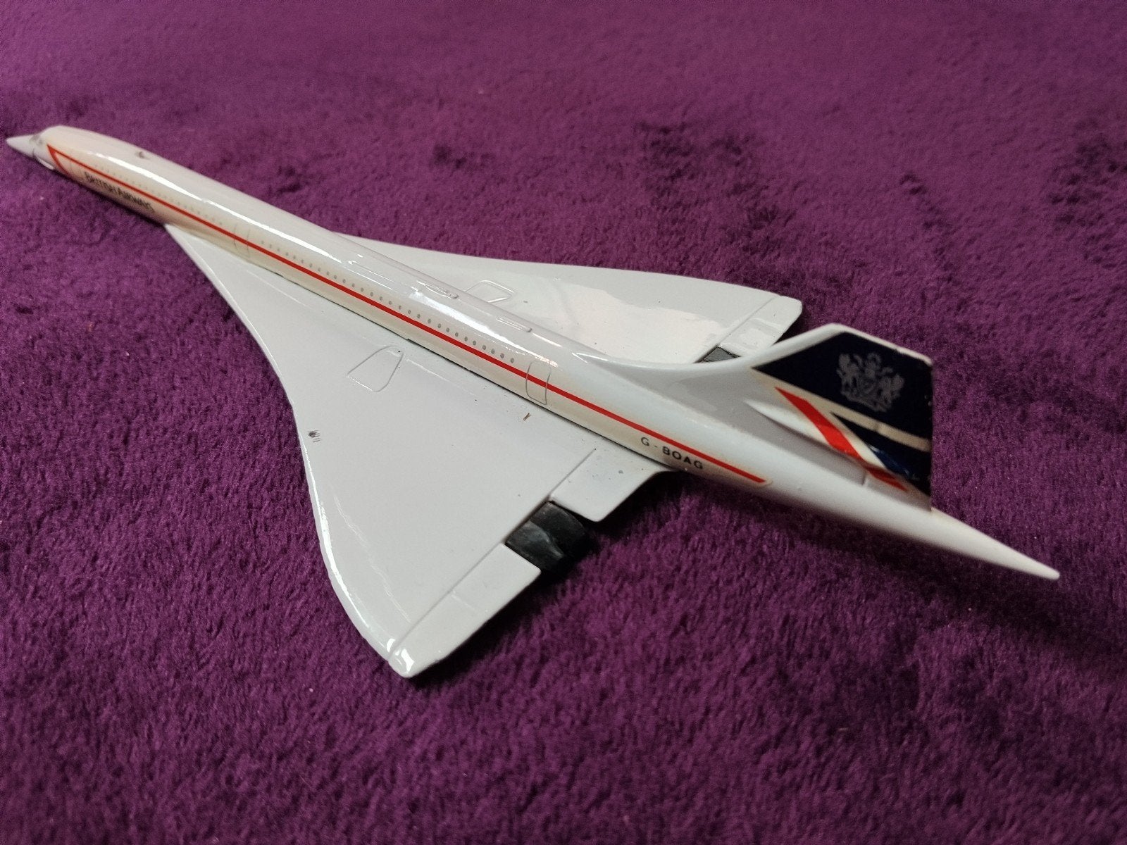 Concorde British Airways Schabak ijzeren model vliegtuig, Ophalen of Verzenden, Minder dan 4 cm, Zilver, Overige materialen