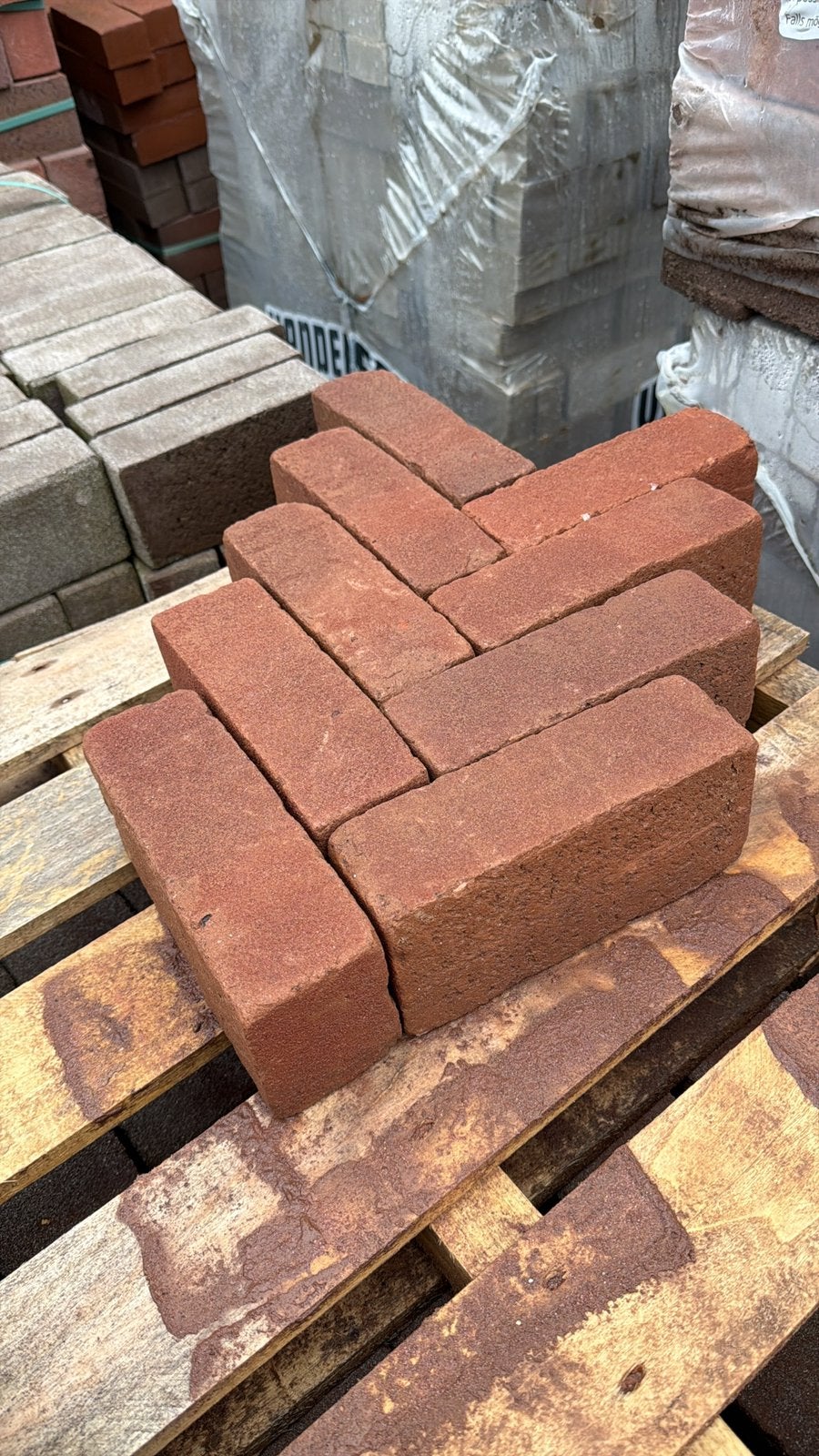 Gebakken dikformaat rood genuanceerd, Tuin en Terras, Overige materialen, Klinkers, Nieuw, Ophalen of Verzenden